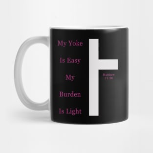 Matthew 11:30: A Message of Hope and Strength | Christian Gifts Mug